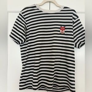 UNIQLO SPRZ NY Andy Warhol Campbell’s Soup Striped Graphic T-Shirt Size M